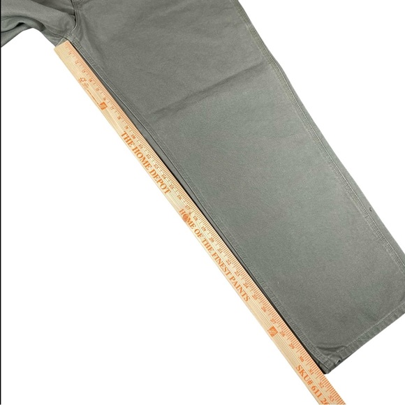 NWT Carhartt Men’s Green Duck Work Dungaree Pants B11 MOS Size 42x32 (41x32) - Picture 10 of 11
